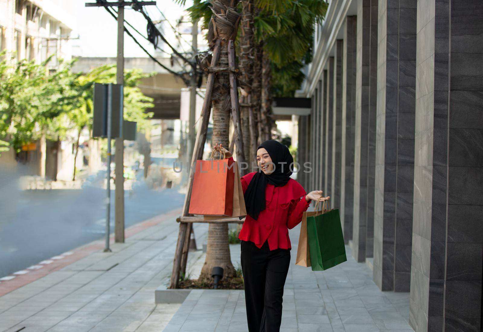 Woman with Shopping Bags