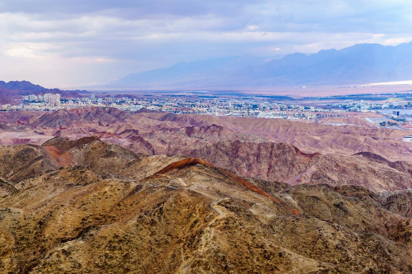 Mount Tzfahot, Eilat and the gulf of Aqaba by RnDmS