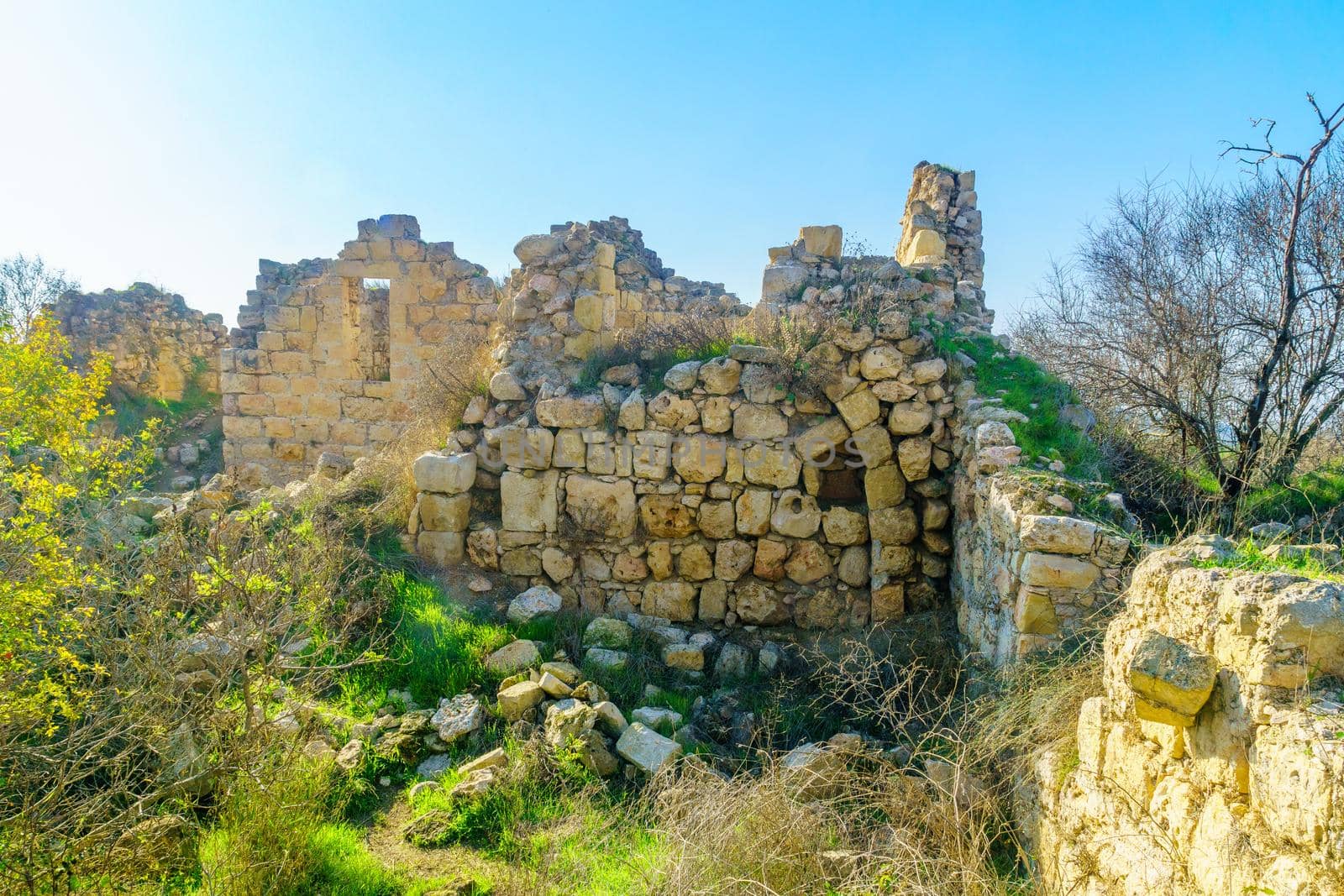 Ancient ruins in the archaeological site Tel Tzuba by RnDmS
