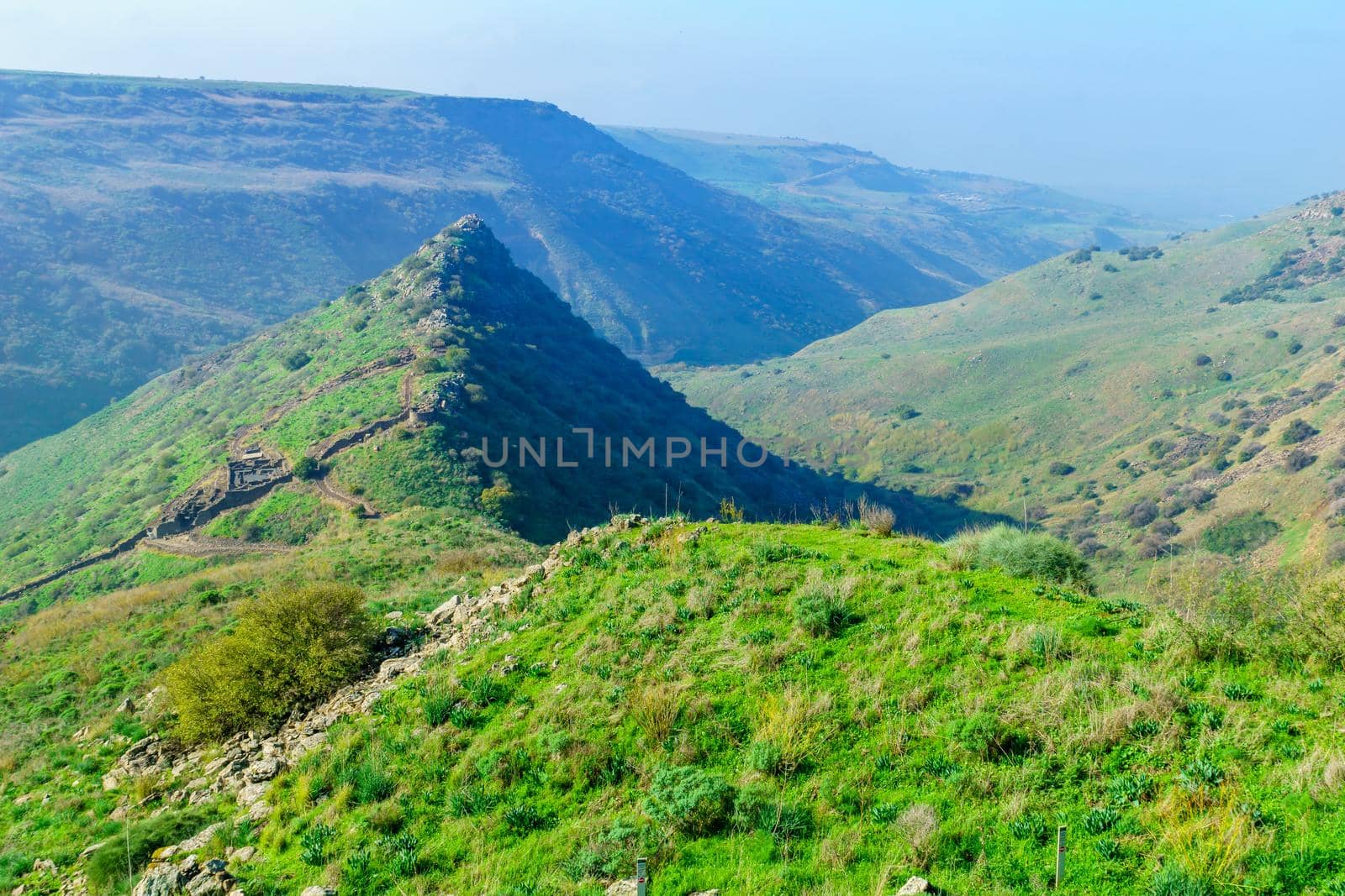 Gamla fortress and nearby landscape. The Golan Heights by RnDmS