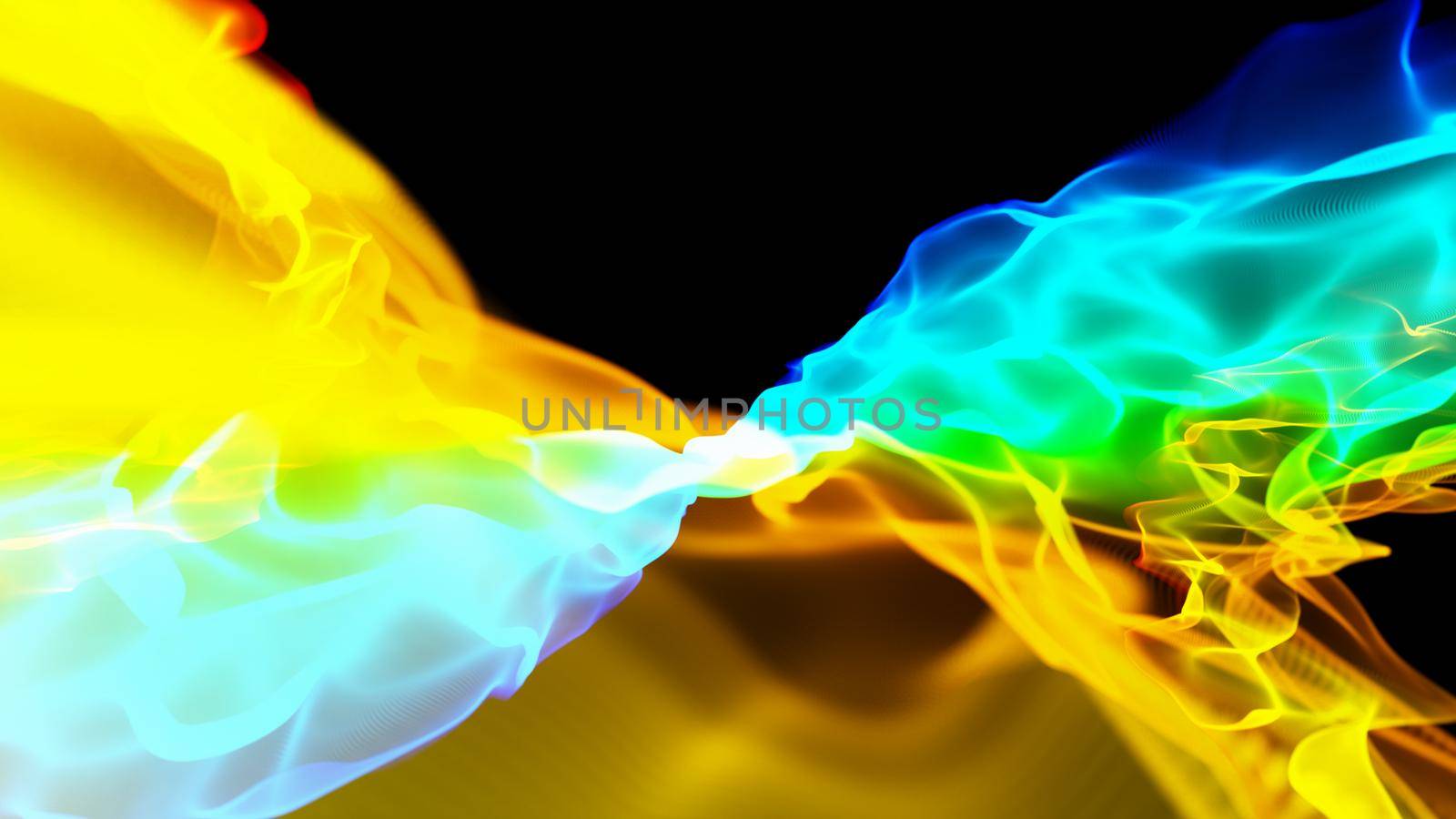 color canvas smoke, abstract 3d particle illustration