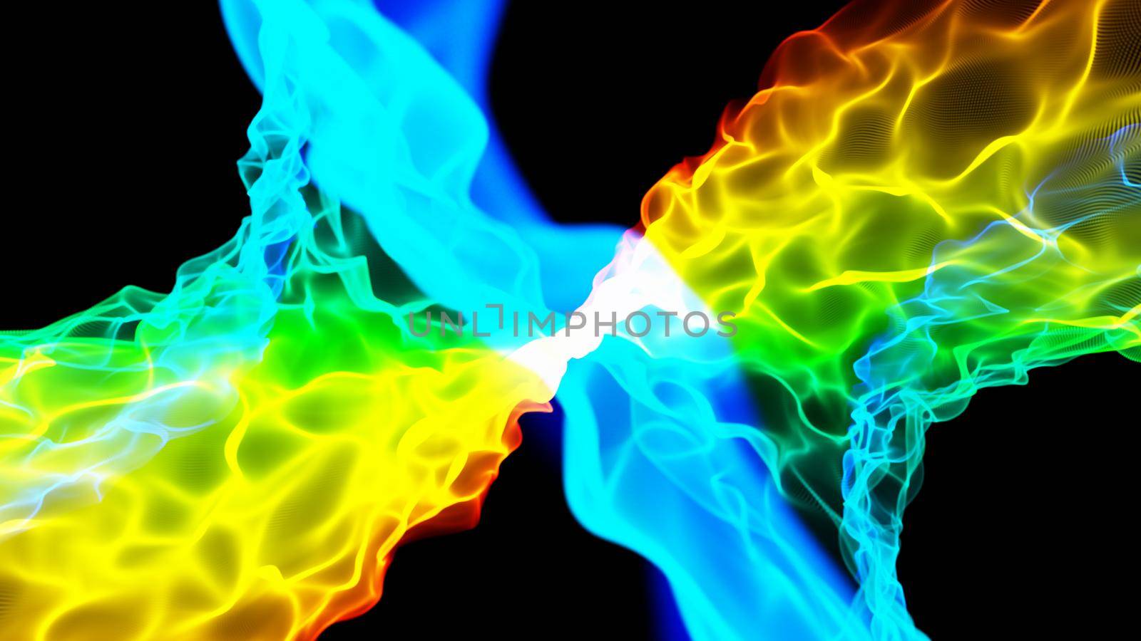 color canvas smoke, abstract 3d particle illustration