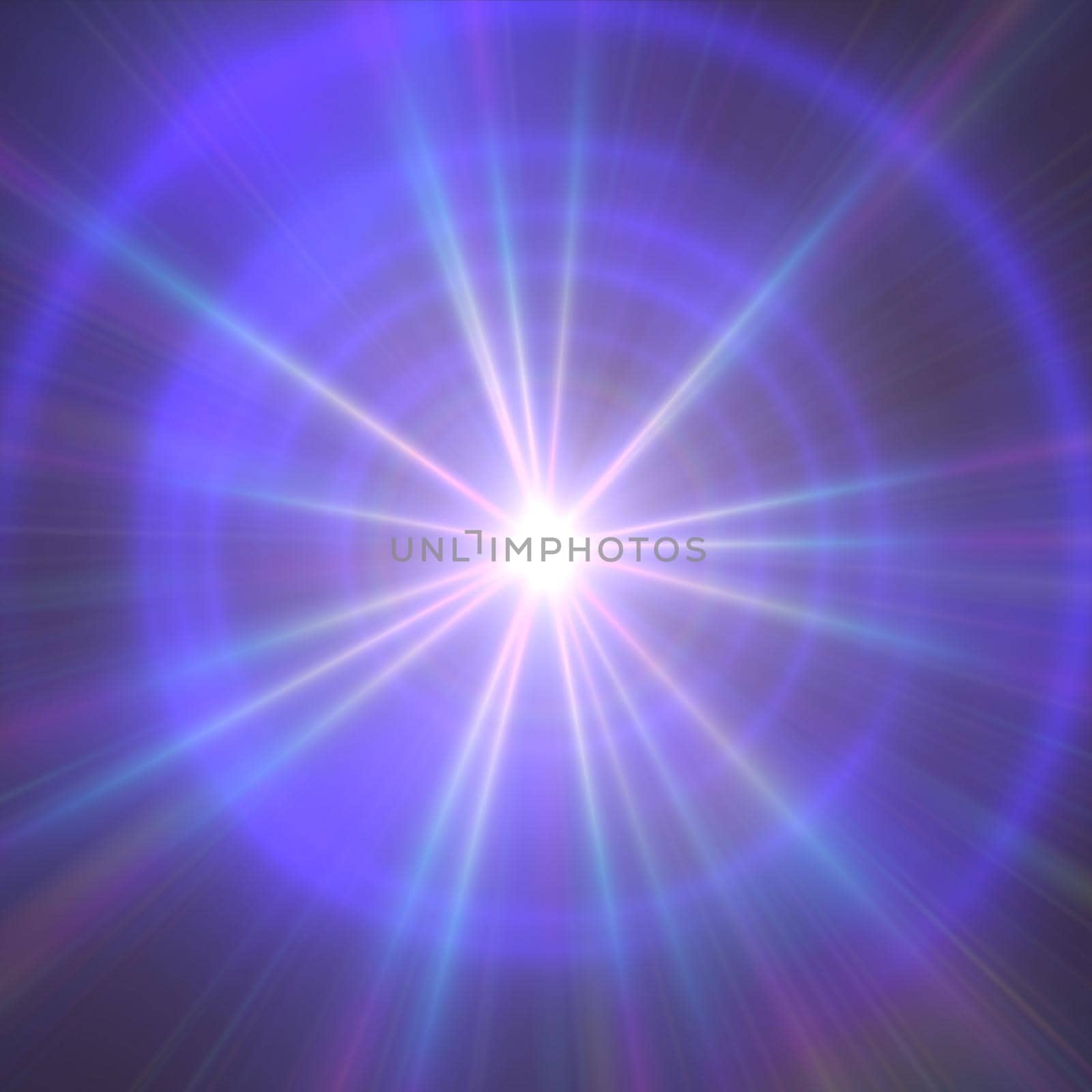 Round concrete tunnel with light ray ring, abstract illustration