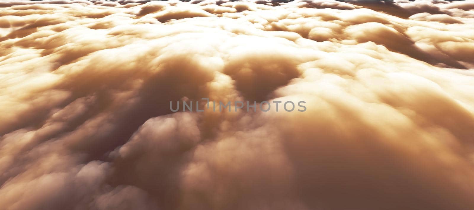 above clouds sun ray illustration by alex_nako