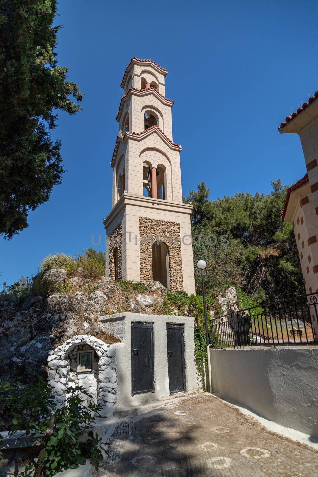 Saint Nektarios monastery near Archipoli on Greek island Rhodes by reinerc