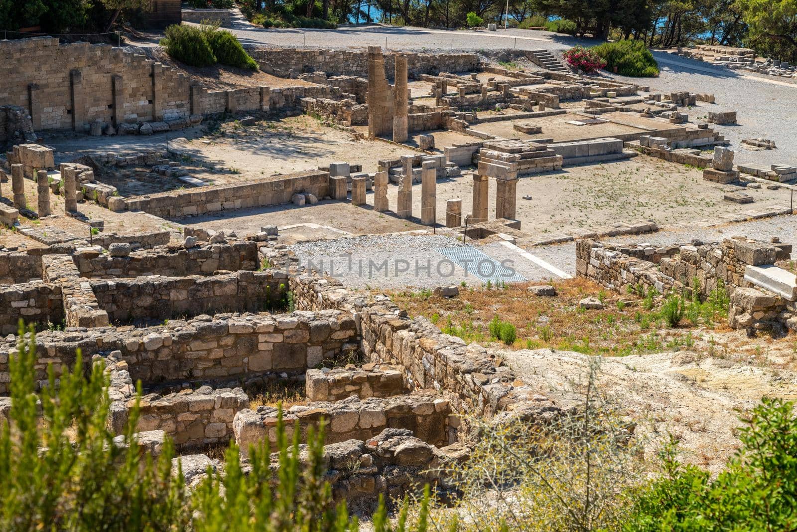 Excavation site of the ancient city of Kamiros at the westside of Rhodes island, Greece by reinerc