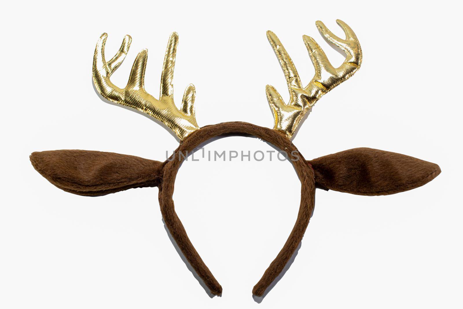 Reindeer horns on a white background