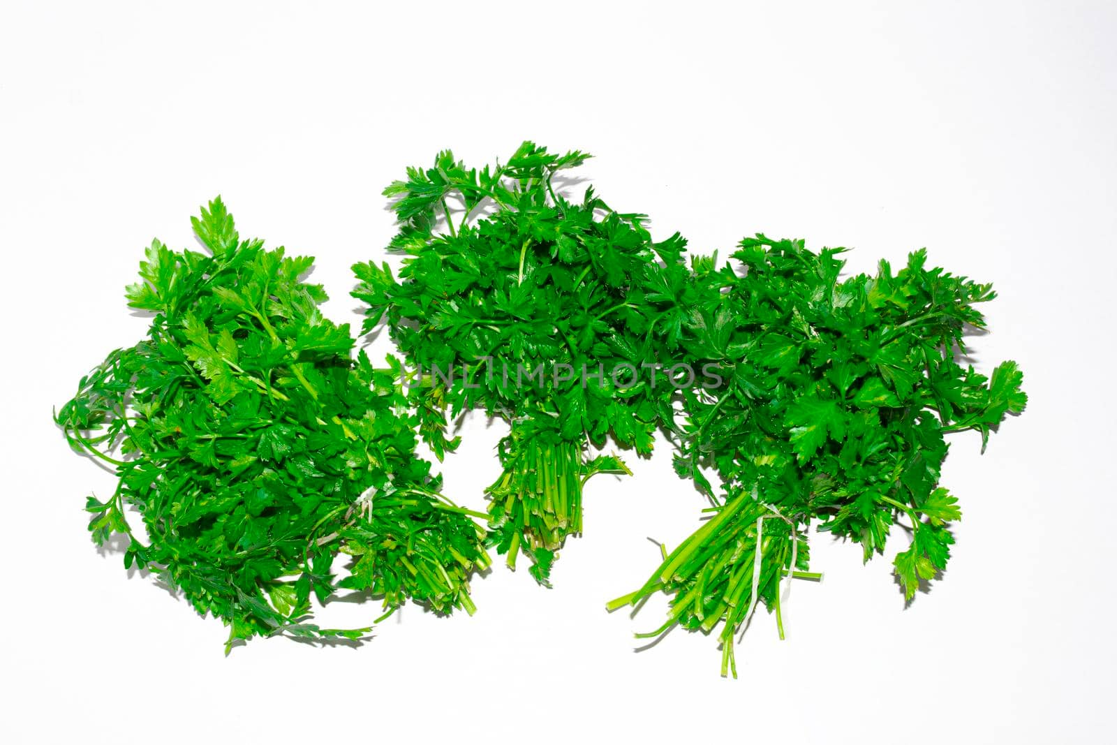 Three bundles of healthy parsley by bybyphotography