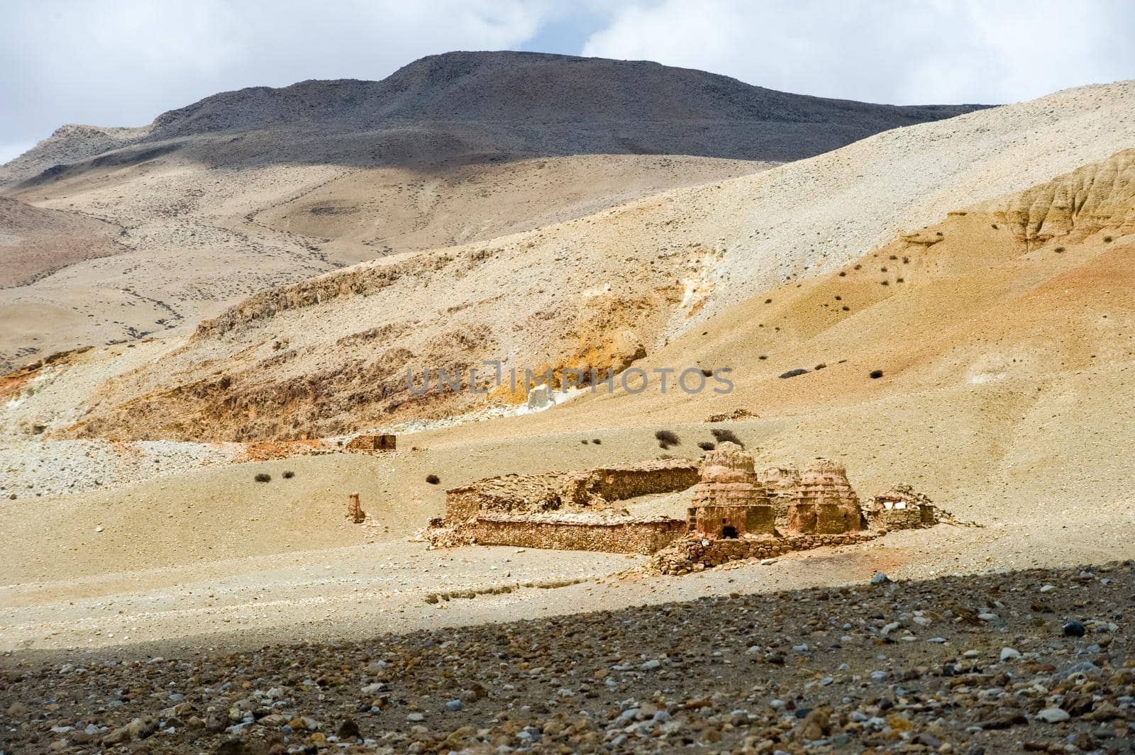 Mountains of the Himalayas, young beautiful high mountains of Tibet.