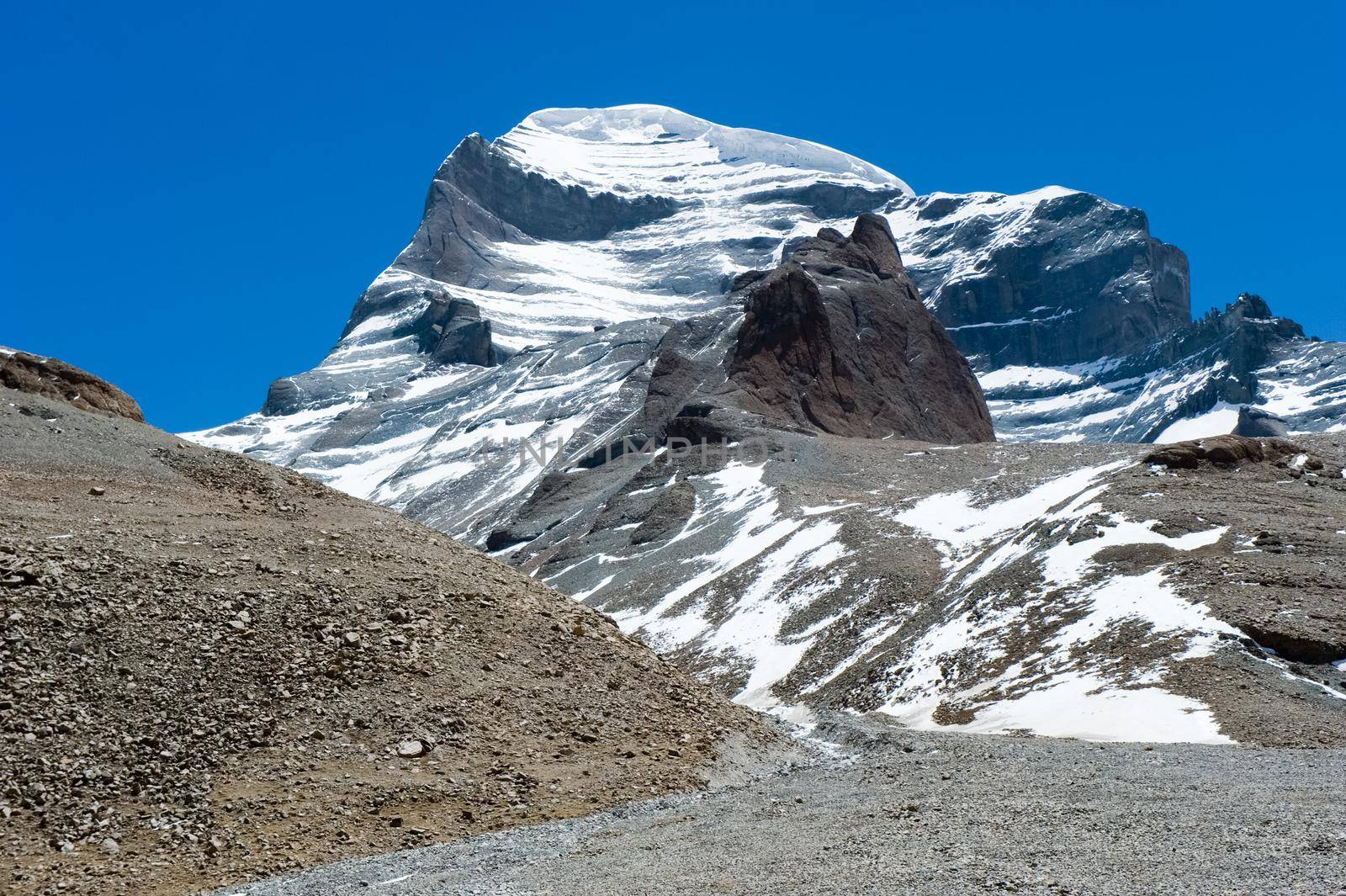 Mountains of the Himalayas, young beautiful high mountains of Tibet.