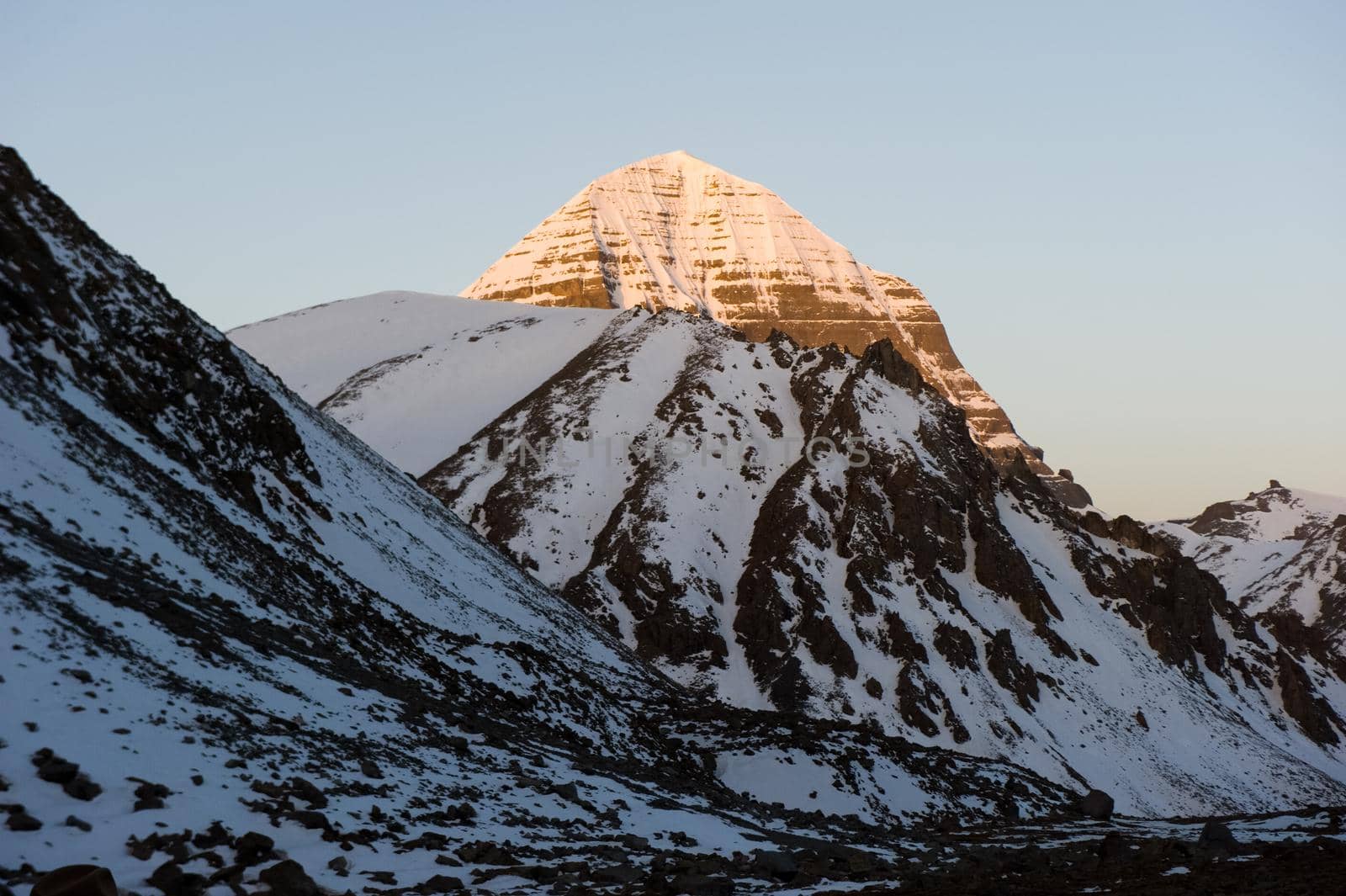 Mountains of the Himalayas, young beautiful high mountains of Tibet.