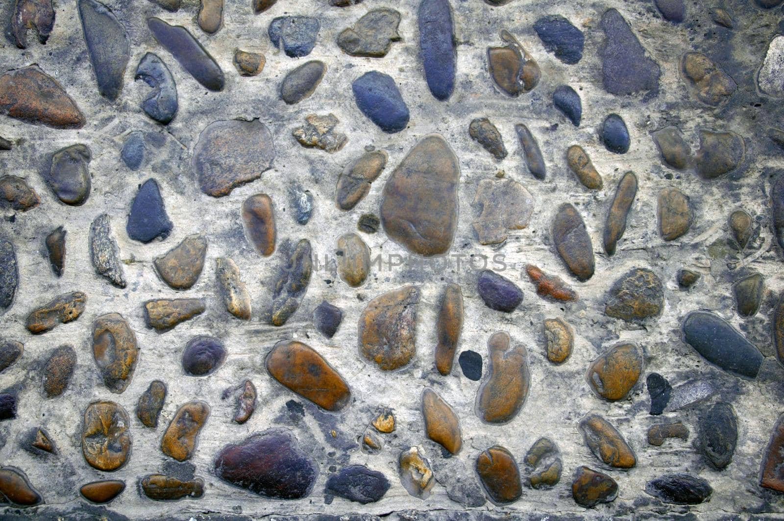 Different colours gravel in concreat road by Bezdnatm