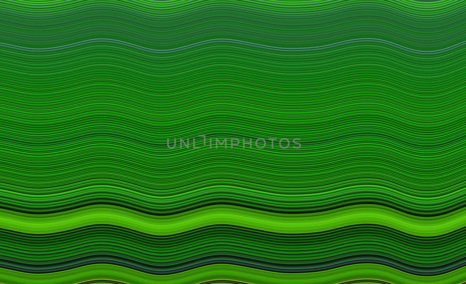 Horizontal wavy lines in shades of green, abstract background with effect