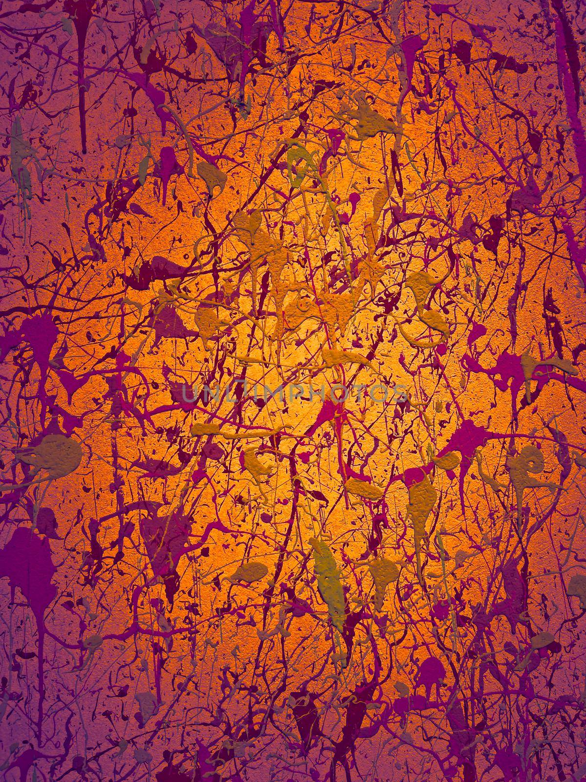 Orange, pink, violet and grey painted abstract background
