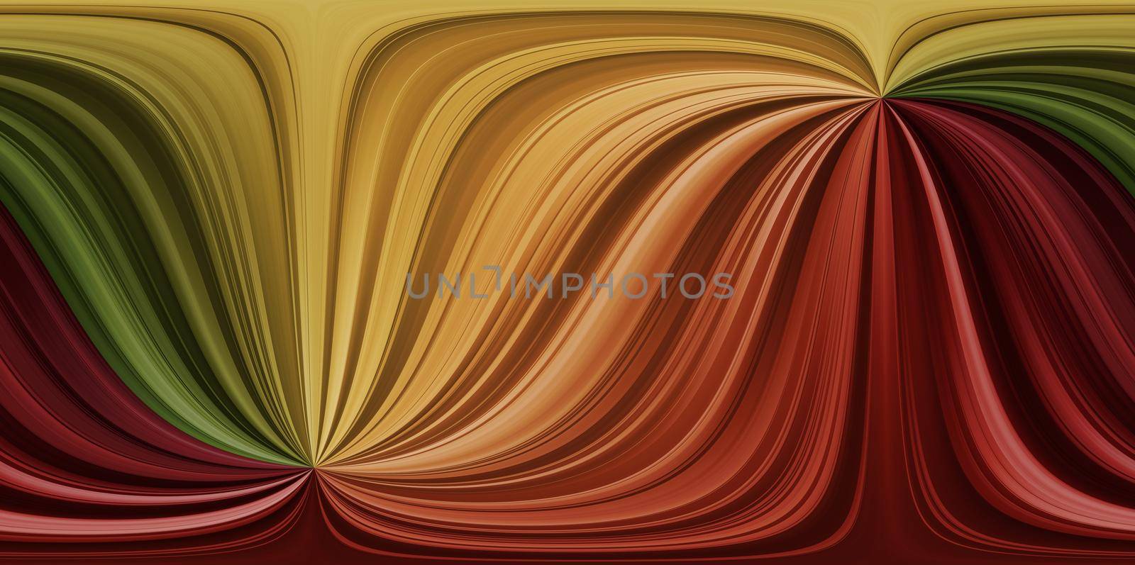 Red, orange, yellow, green curved lines, abstract seamless background