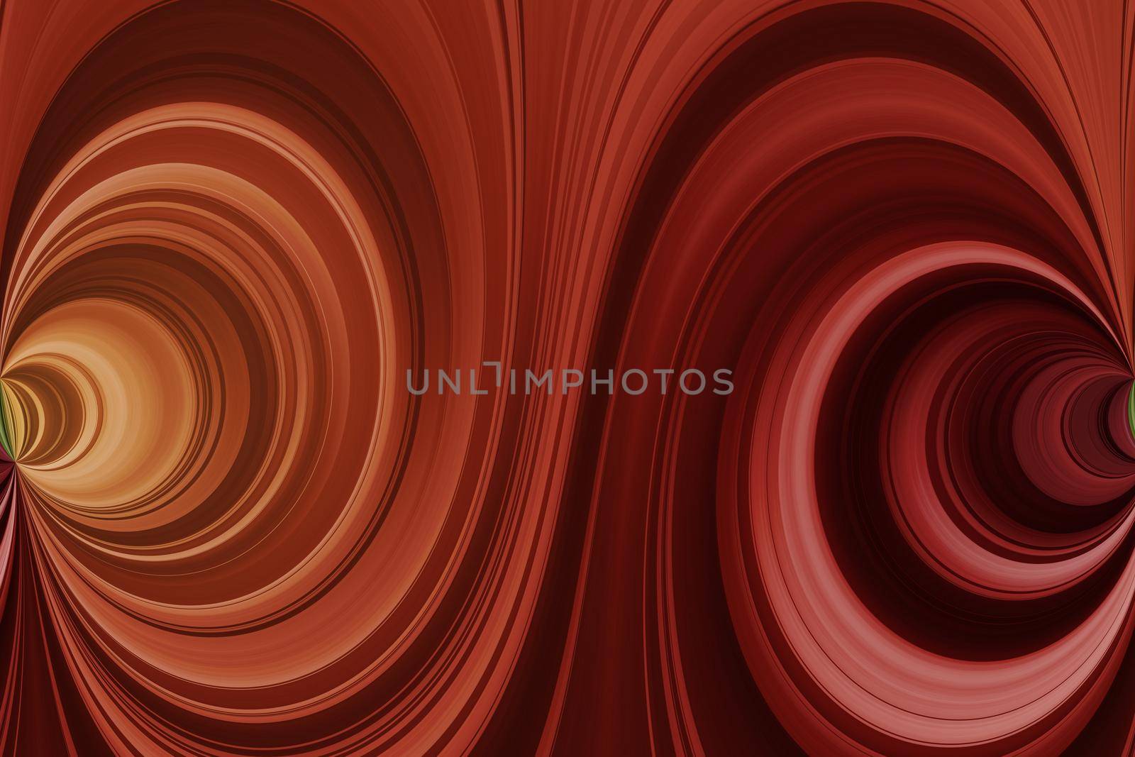 Red, yellow and green spiral lines, abstract background, seamless pattern