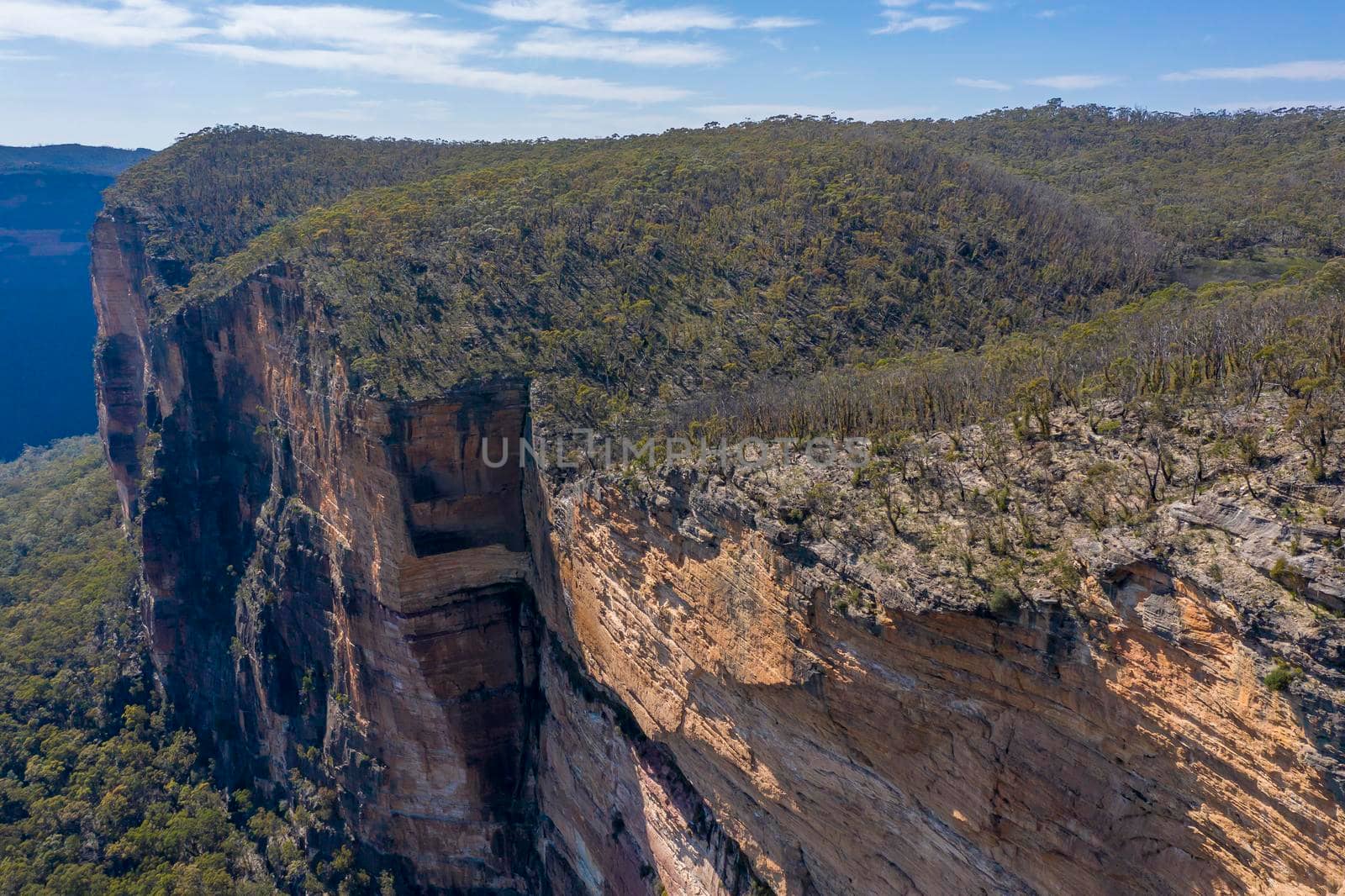 Aerial view of The Grand Canyon in regional New South Wales in Australia by WittkePhotos