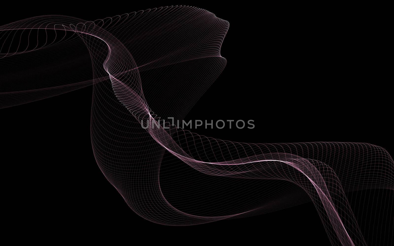 Dark abstract background with a glowing abstract waves by teerawit