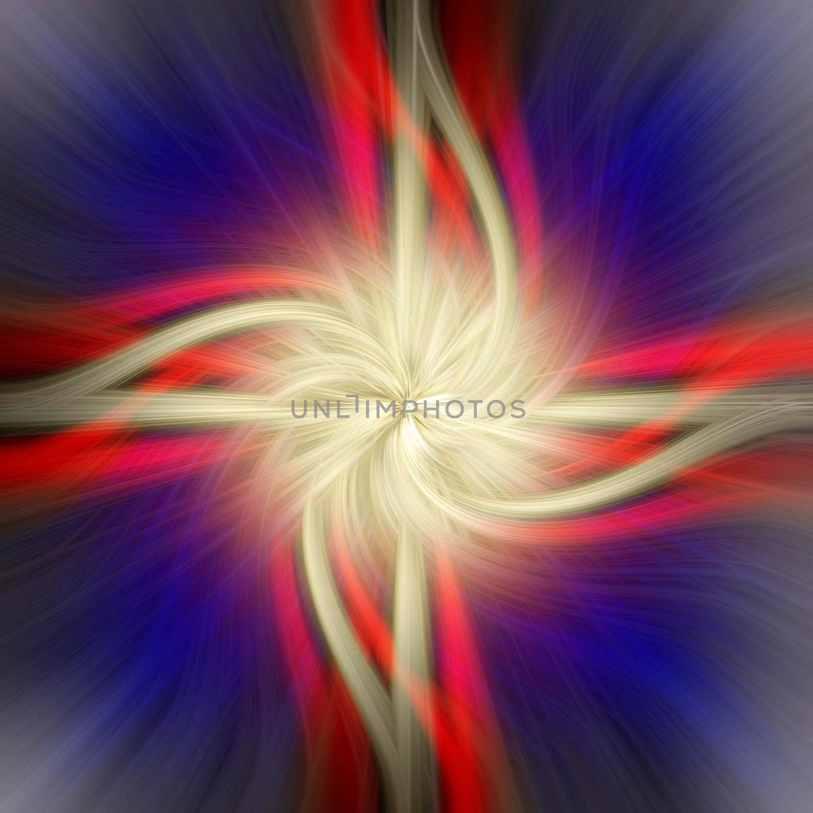 Red, white, blue and grey lines pattern with fibers effect. Abstract fantasy background