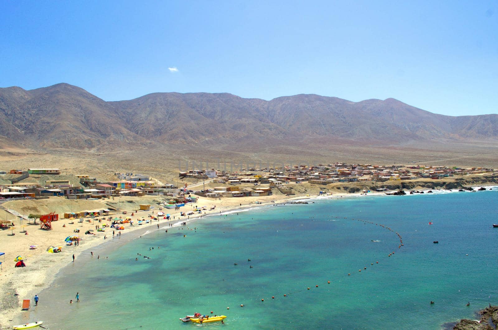 Juan Lopez bay, near Antofagasta, Chile. Elevated view. by hernan_hyper