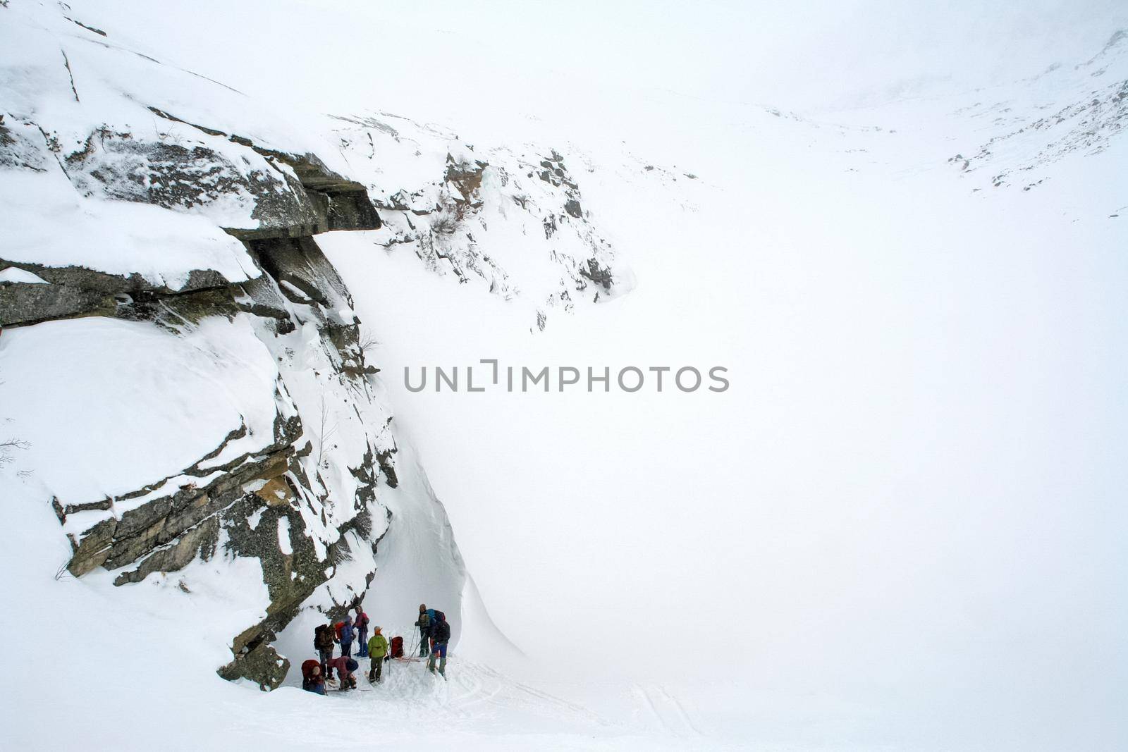 Baikal mountains in winter in snow. Forest in snow covered mountains. by DePo