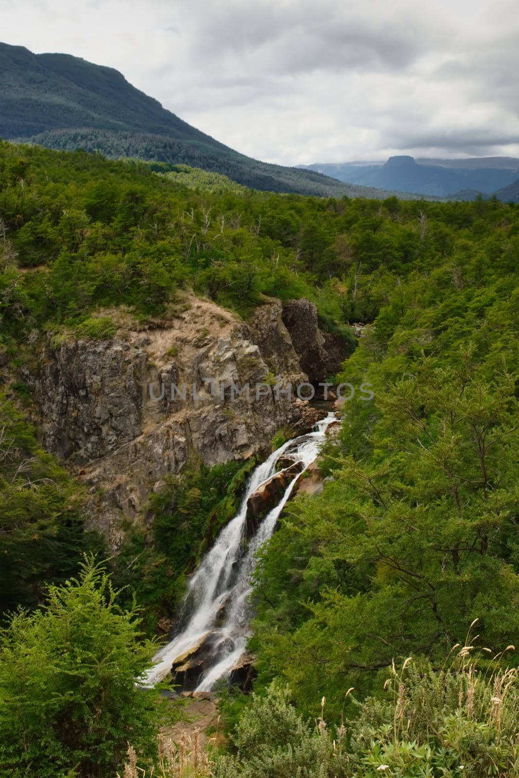 Vullignanco Waterfall, in the Nahuel Huapi National Park, Argentinian Patagonia. by hernan_hyper