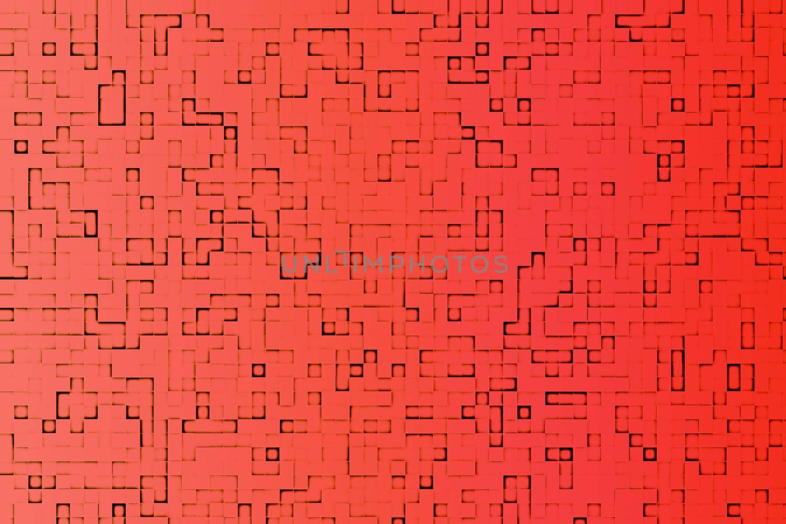 Abstract coral geometric background with artistic shadow effect