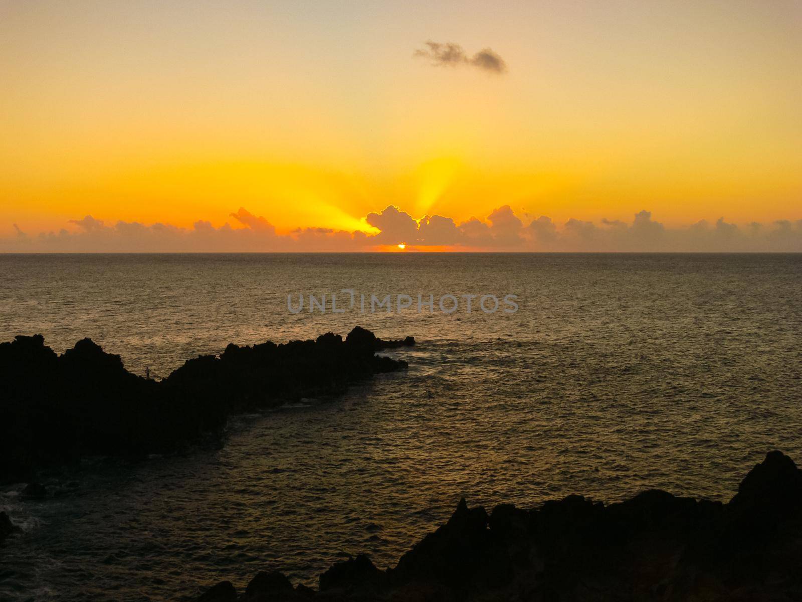 Easter Island coastline. Easter Island coast, rocks, ocean. by DePo