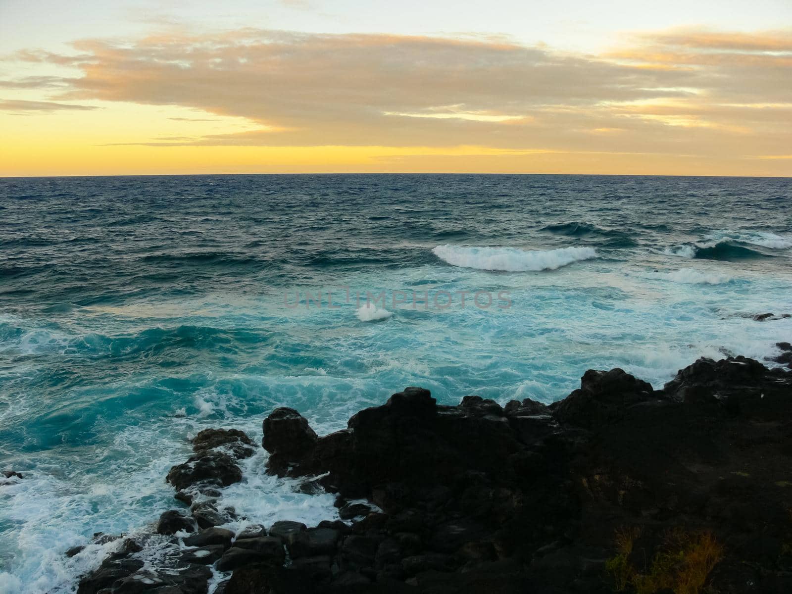 Easter Island coastline. Easter Island coast, rocks, ocean. by DePo