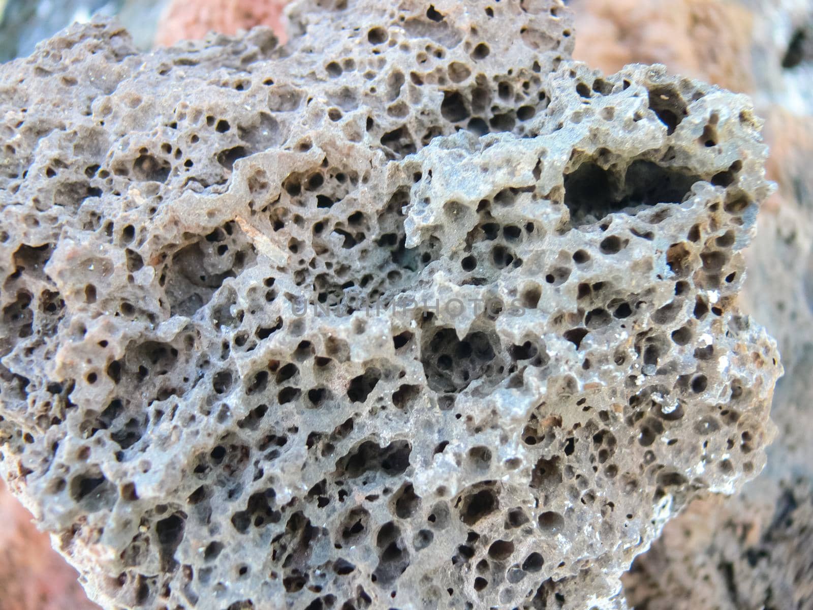 Errosia lava tuff on the coast of Easter Island.