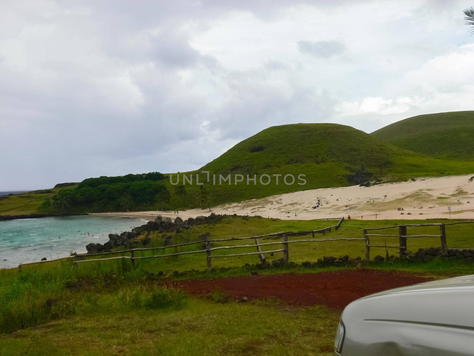 The nature of Easter Island, landscape, vegetation and coast.