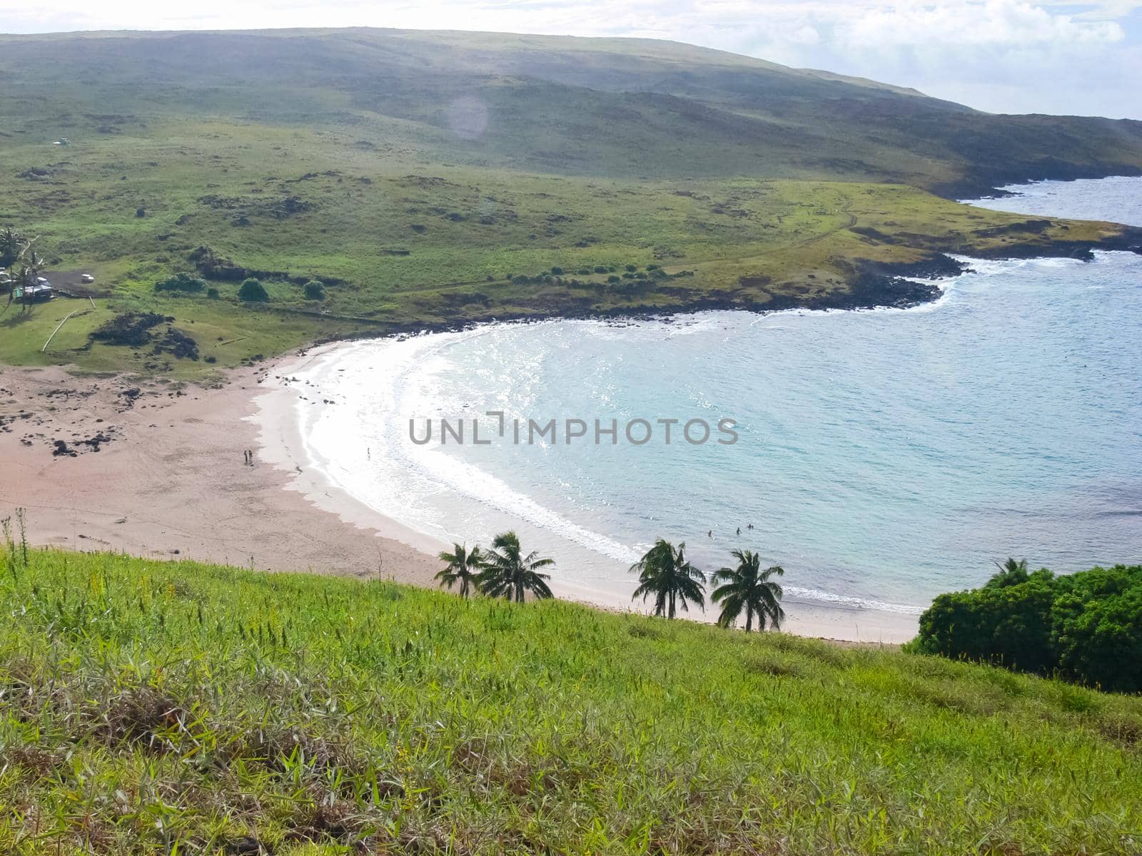 The nature of Easter Island, landscape, vegetation and coast.