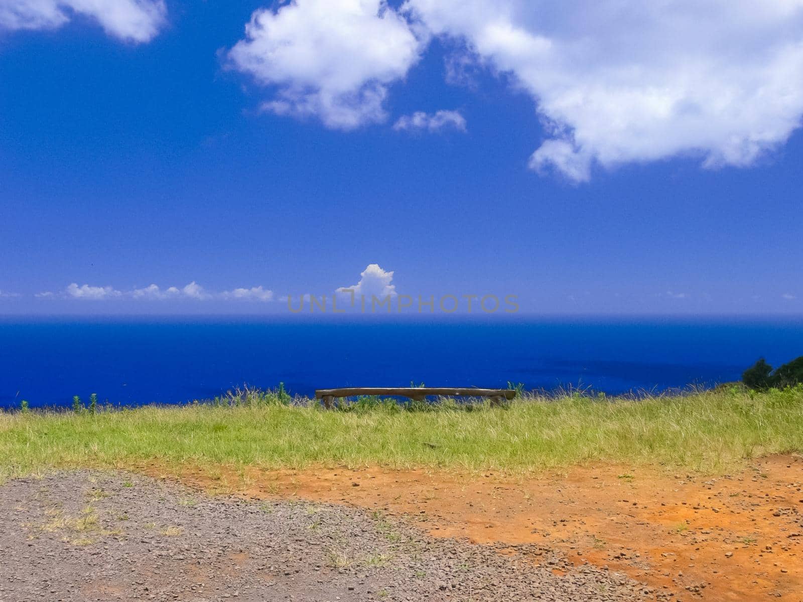 The nature of Easter Island, landscape, vegetation and coast.