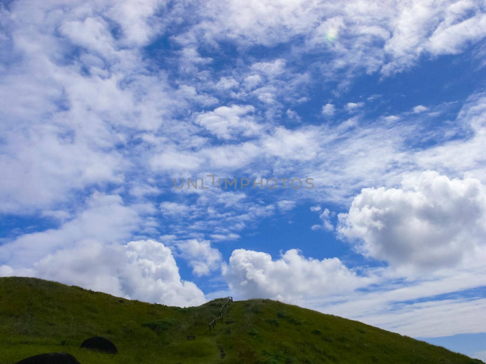 The nature of Easter Island, landscape, vegetation and coast.