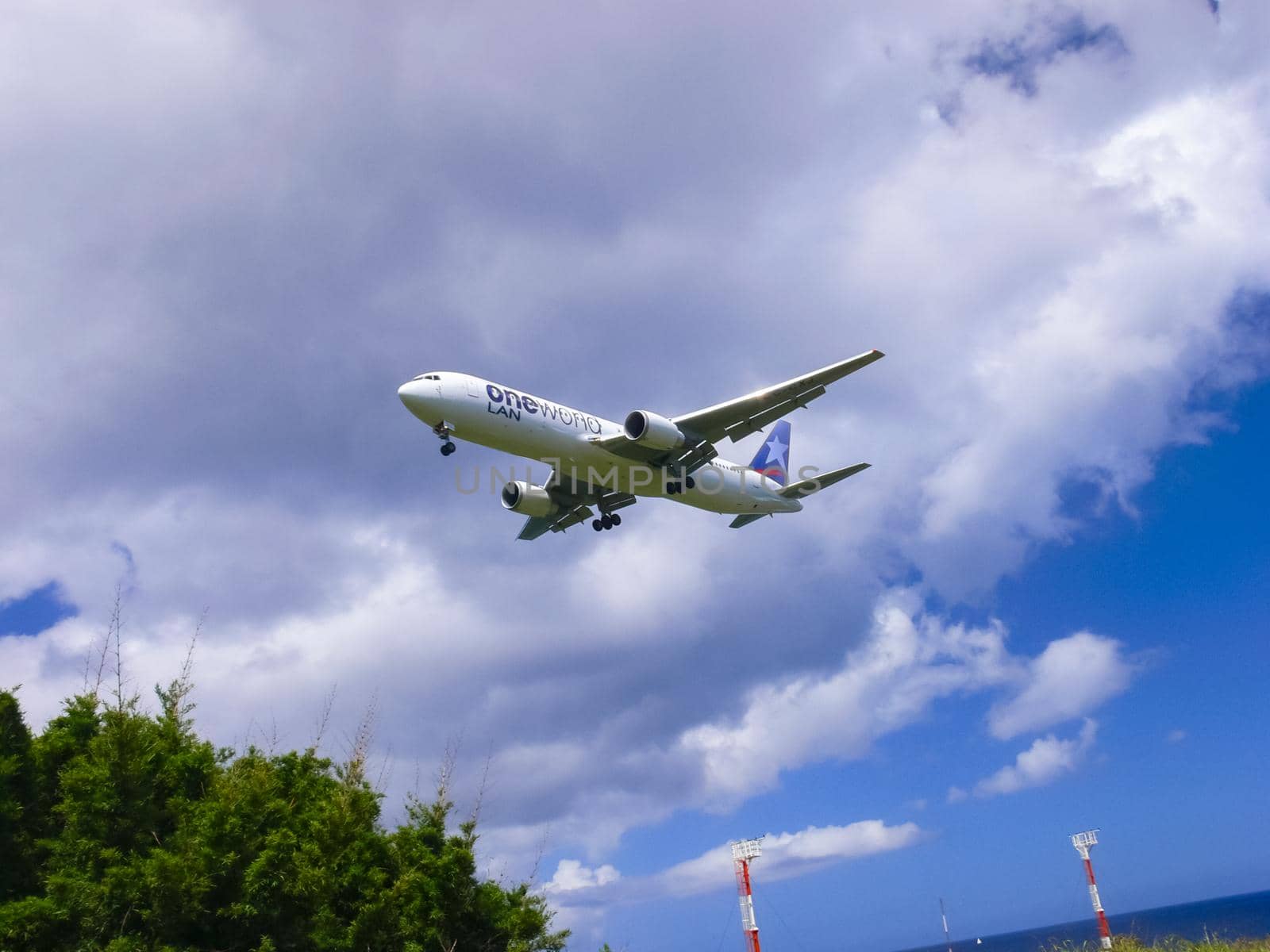 plane taking off over the easterly island coast. by DePo