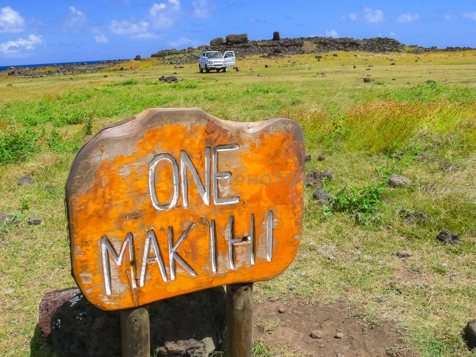 Road signs on Easter Island. Road signs on Easter Island.