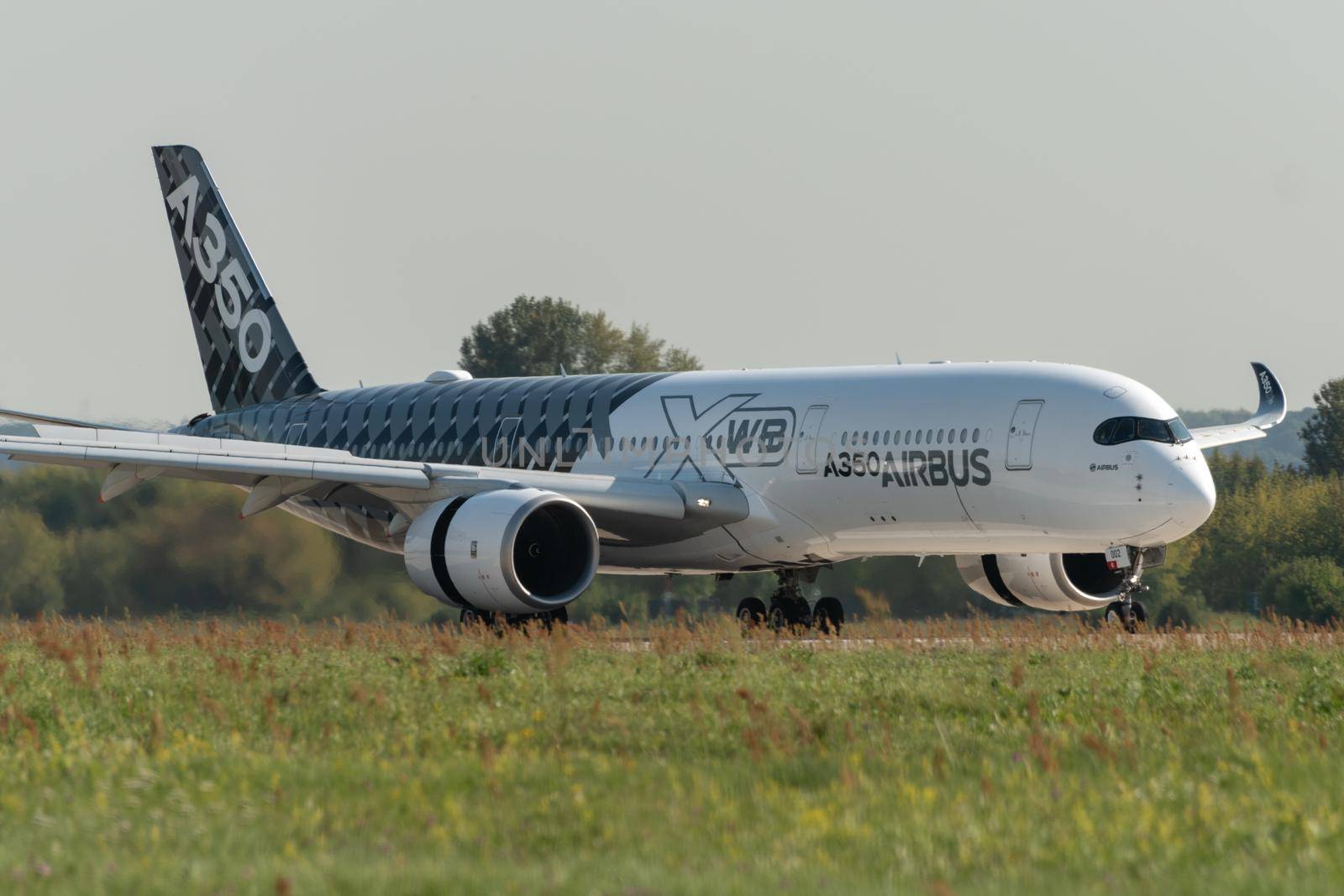 Airplane at the international airport by fifg