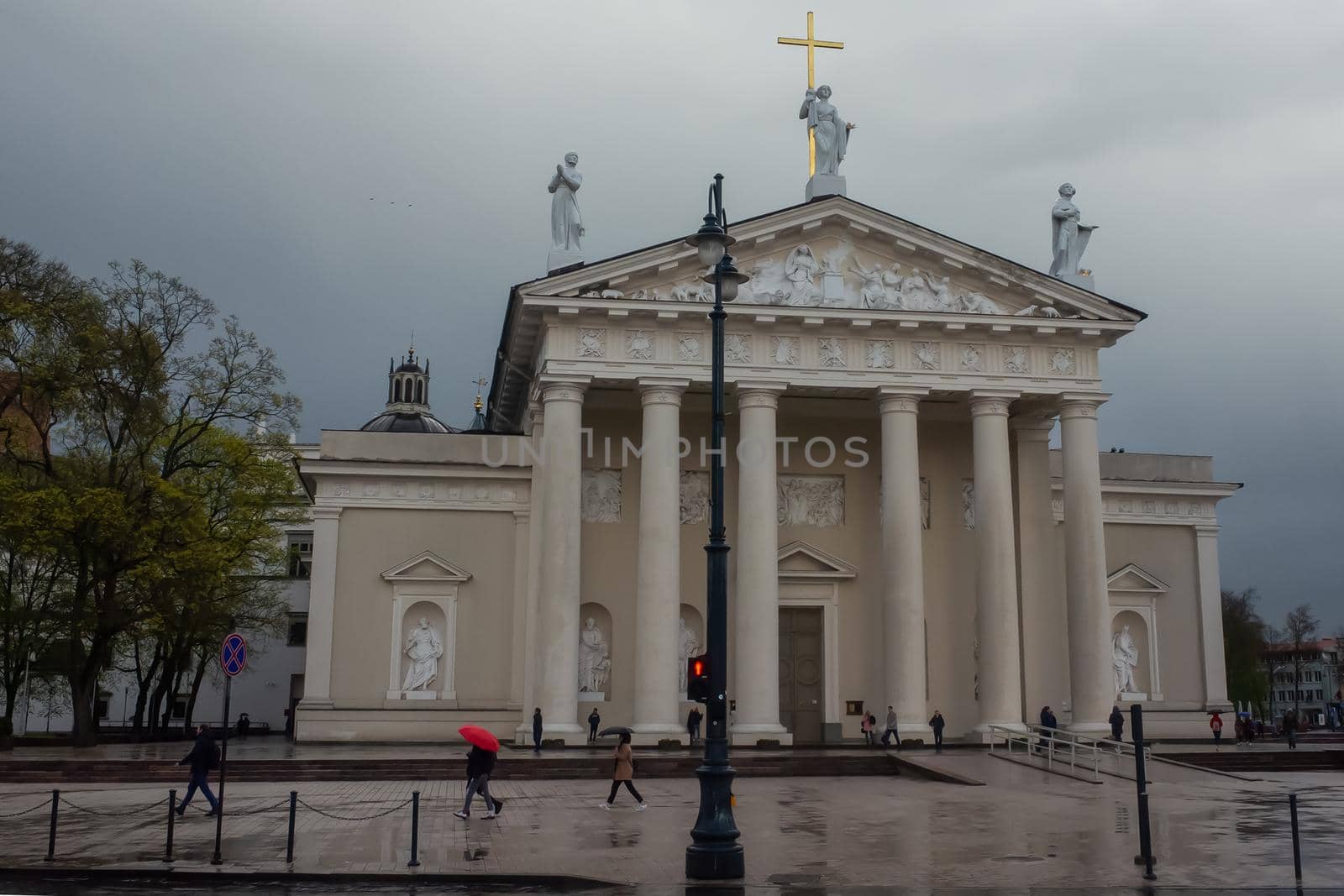 April 27, 2018 Vilnius, Lithuania. Cathedral of St. Stanislav in Vilnius.