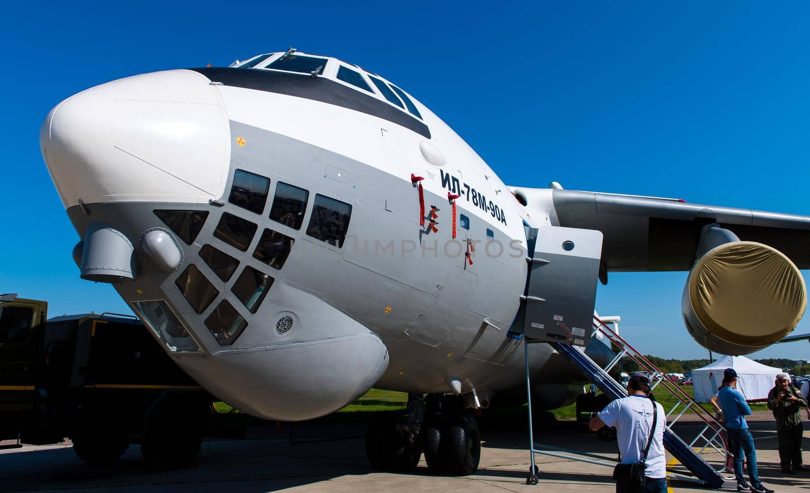 Airplane at the international airport by fifg