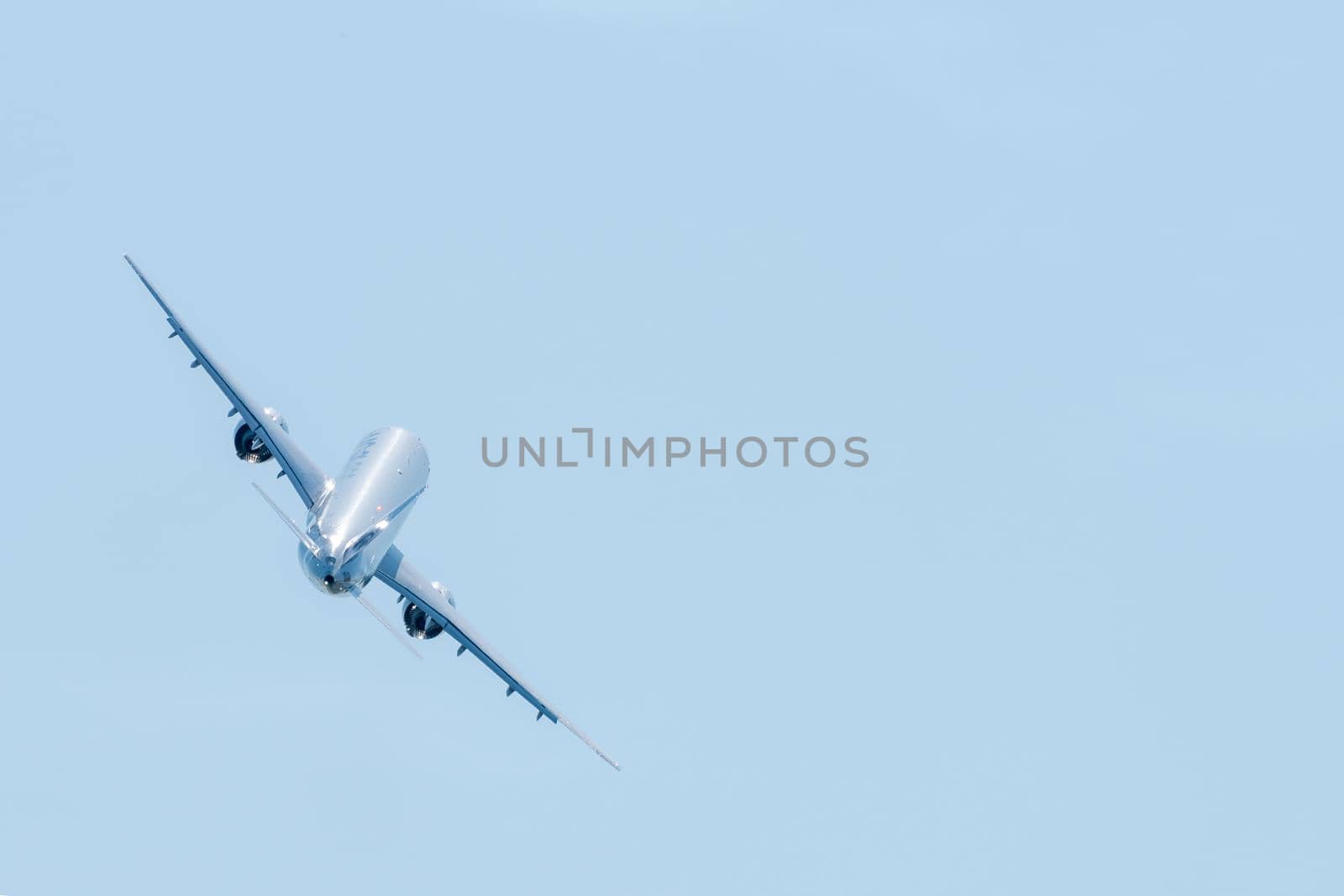 August 30, 2019. Zhukovsky, Russia. Promising Russian medium-range narrow-body passenger aircraft Irkut MC-21 at the International Aviation and Space Salon MAKS 2019.