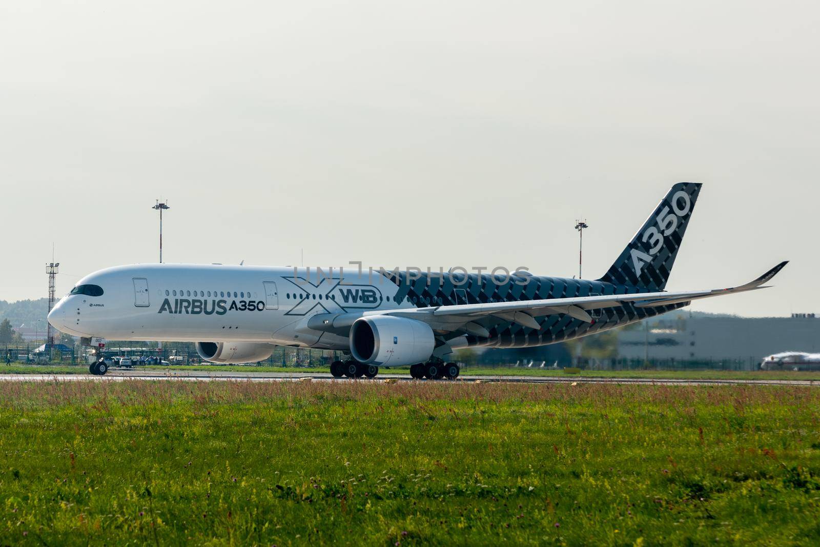 Airplane at the international airport by fifg