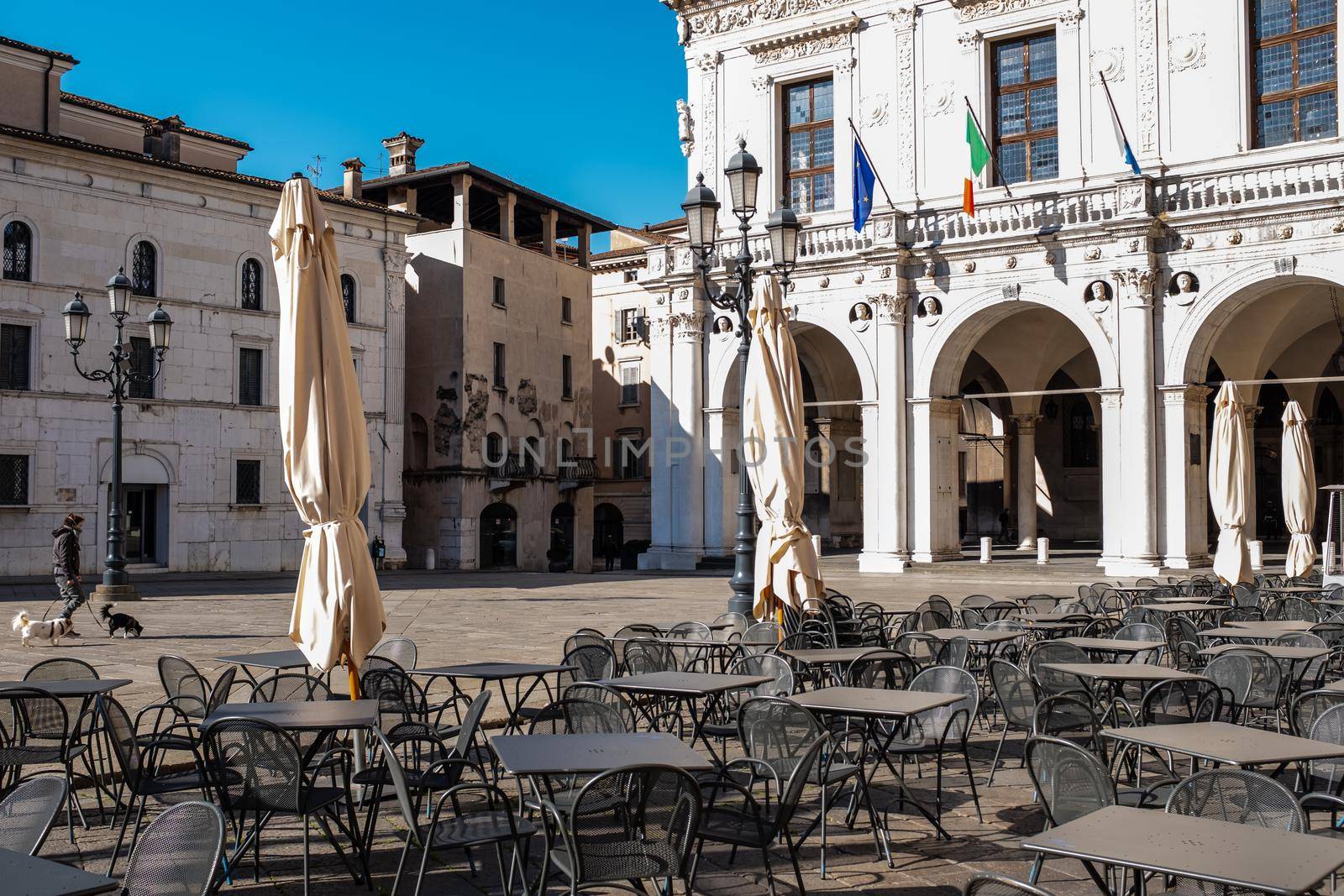 The life under Italy's coronavirus lockdown. Piazza della Loggia (Loggia Square) in Brescia, Lombardy by Riccarduska