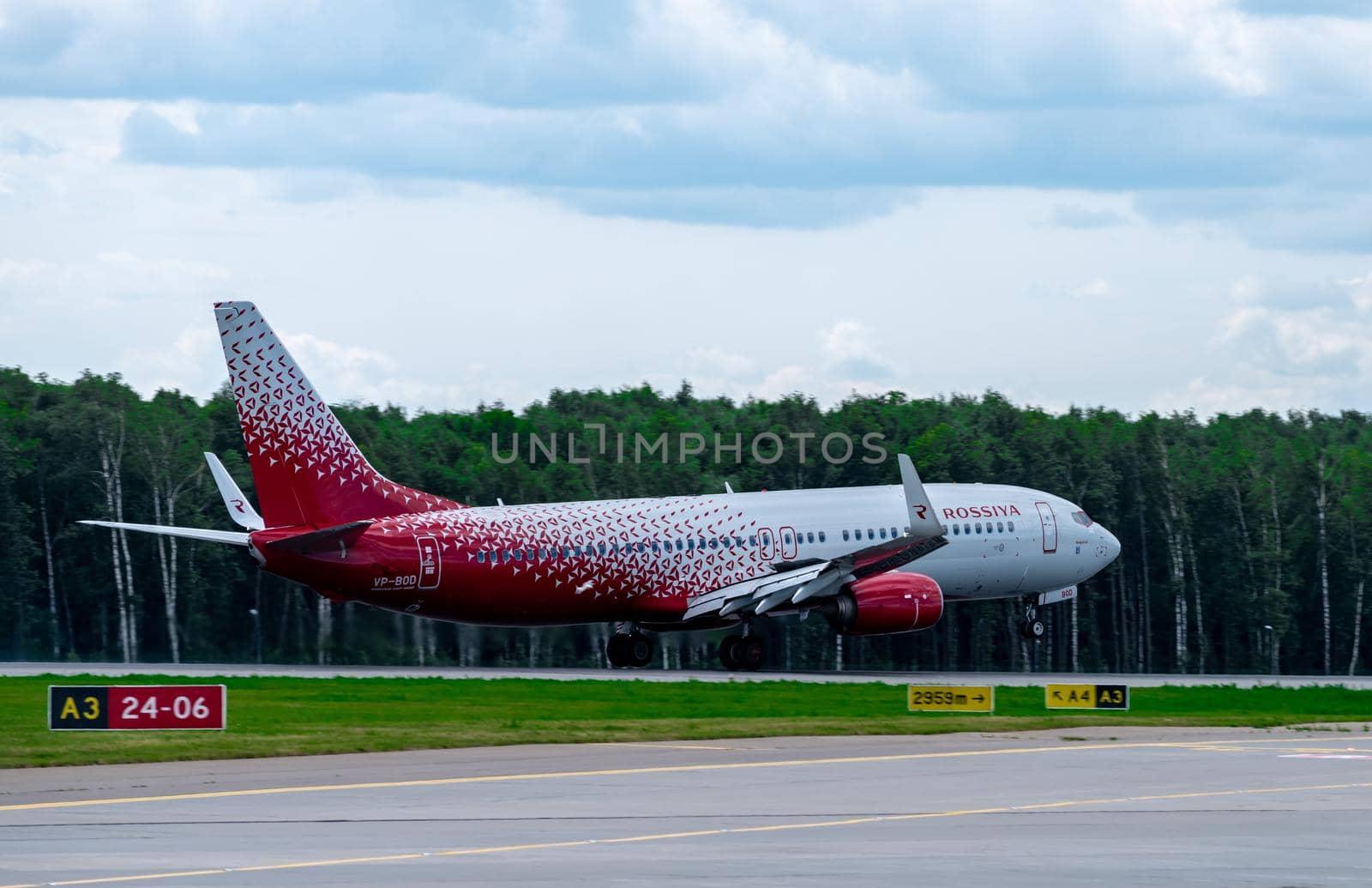 Airplane at the international airport by fifg