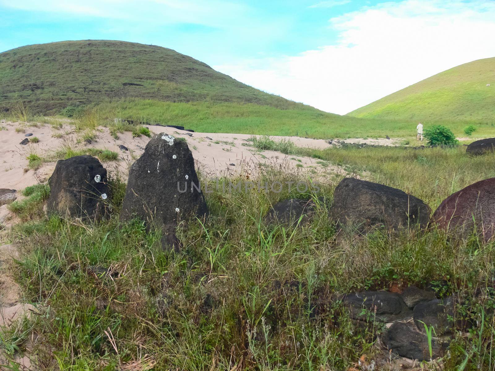 Tachyllite tuff stones, material from which the statues of Easter Island were made. by DePo