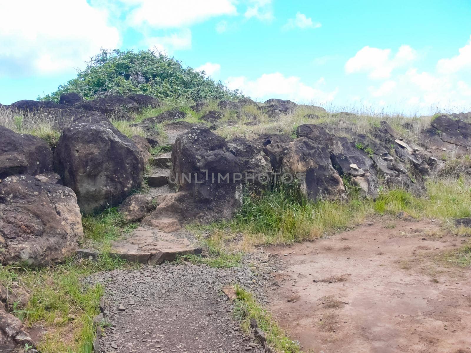 Tachyllite tuff stones, the material from which the statues of Easter Island were made.