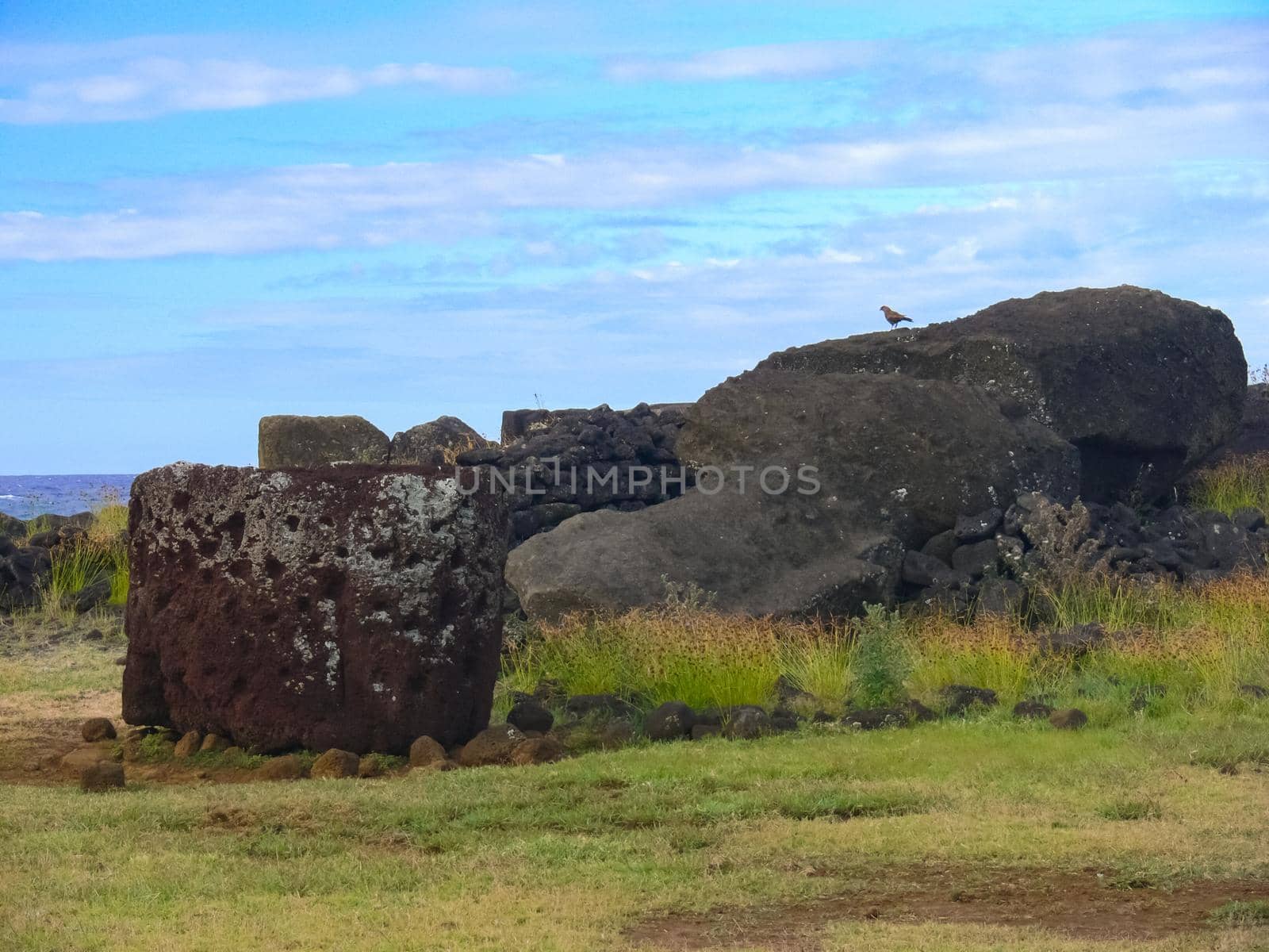 Tachyllite tuff stones, material from which the statues of Easter Island were made. by DePo