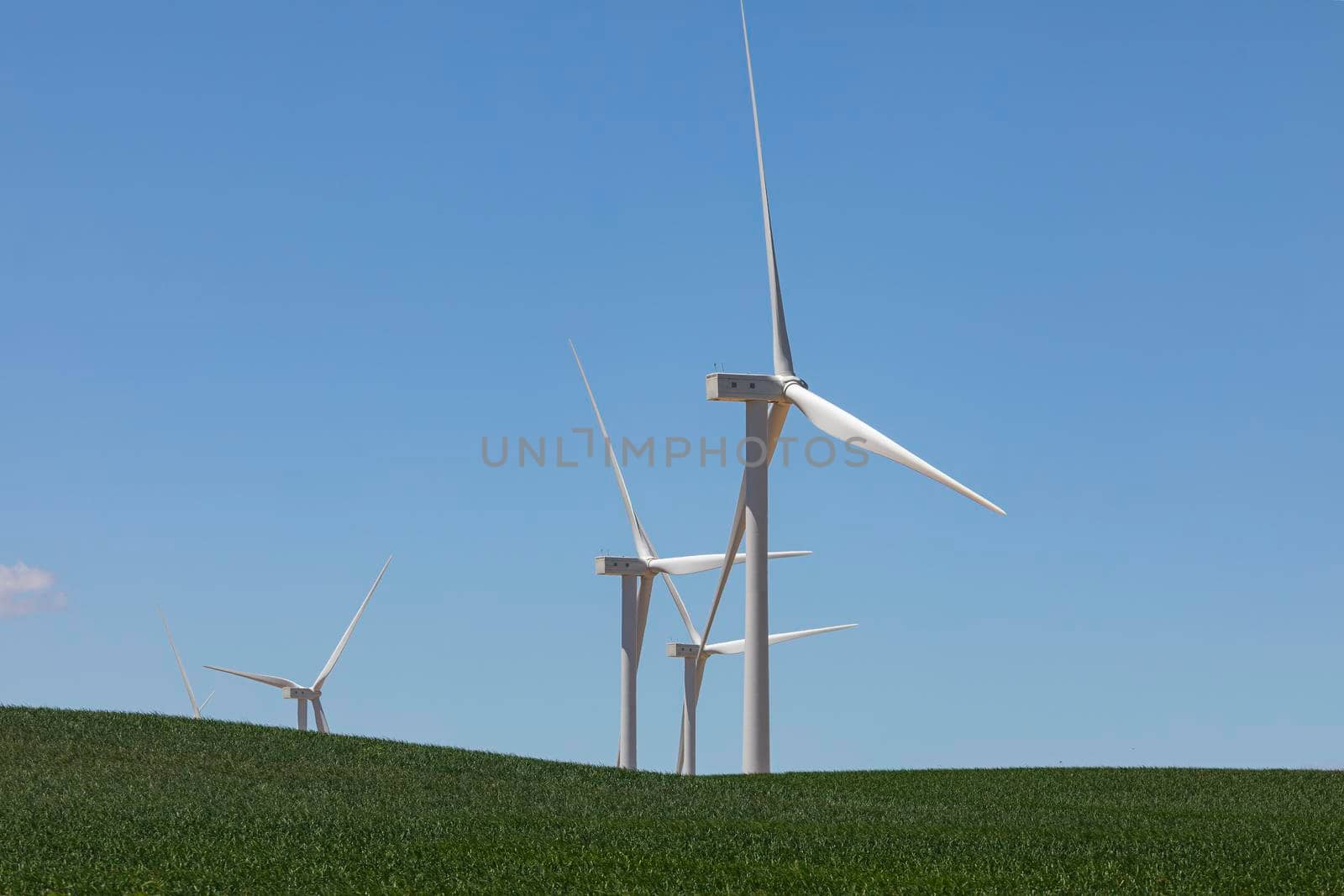 Wind turbines in north of Spain, community of Aragon. by alvarobueno