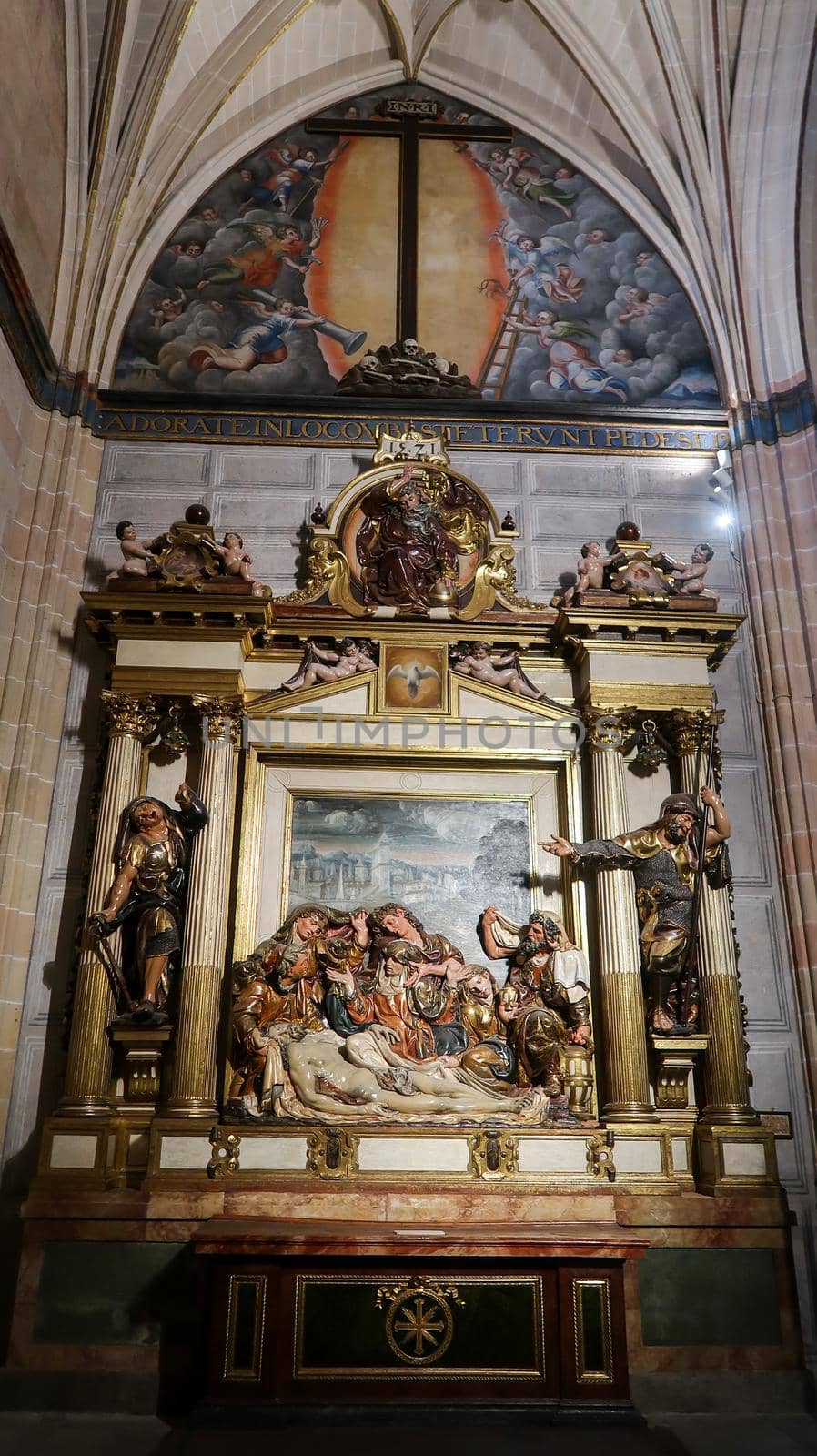 Segovia, Spain - 22 - September - 2020: Beautiful interior view of Segovia Cathedral