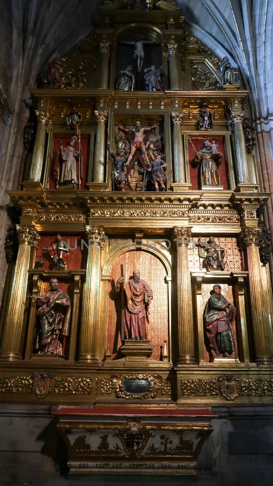 Segovia, Spain - 22 - September - 2020: Beautiful interior view of Segovia Cathedral by codrinn