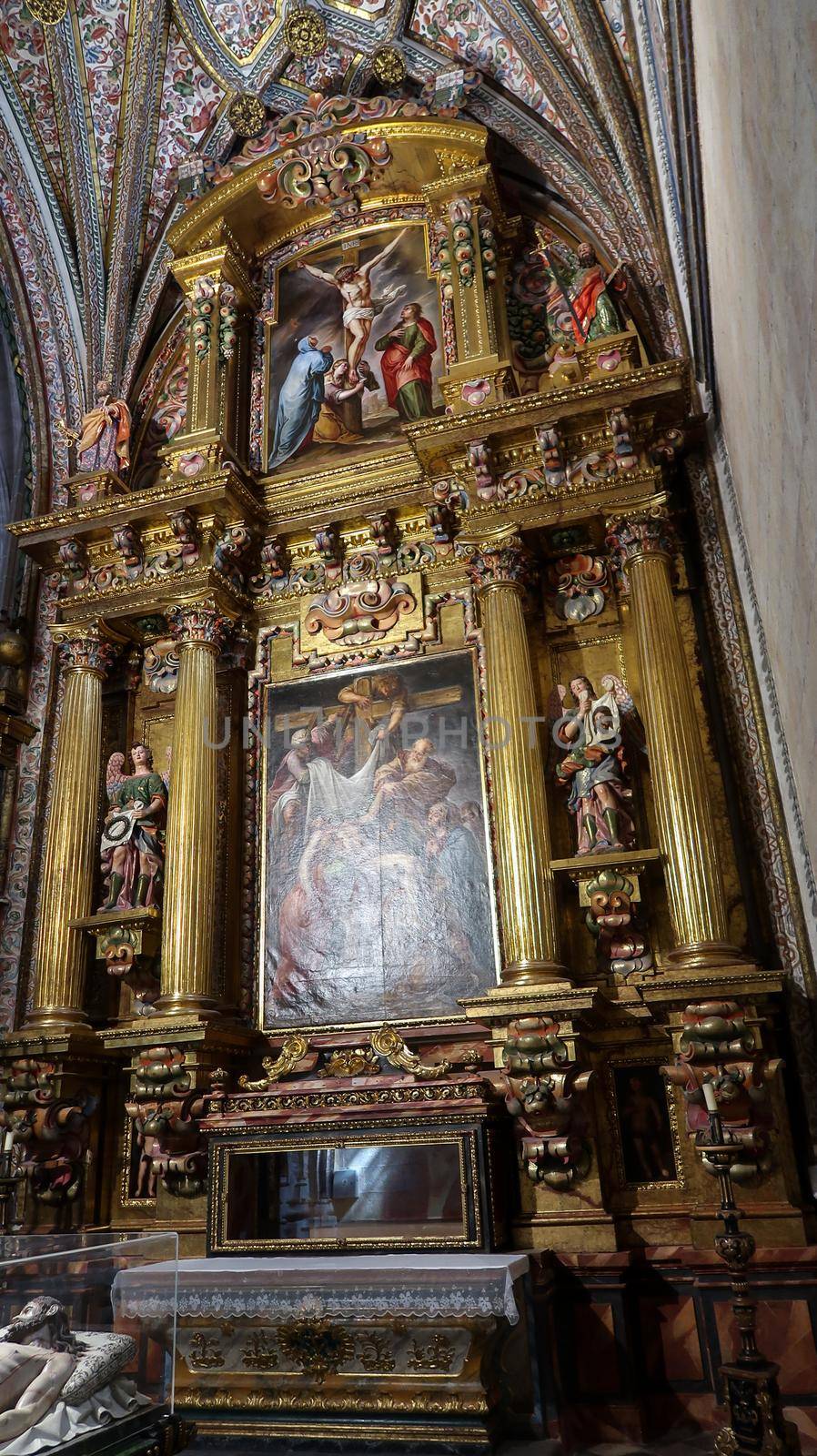 Segovia, Spain - 22 - September - 2020: Beautiful interior view of Segovia Cathedral